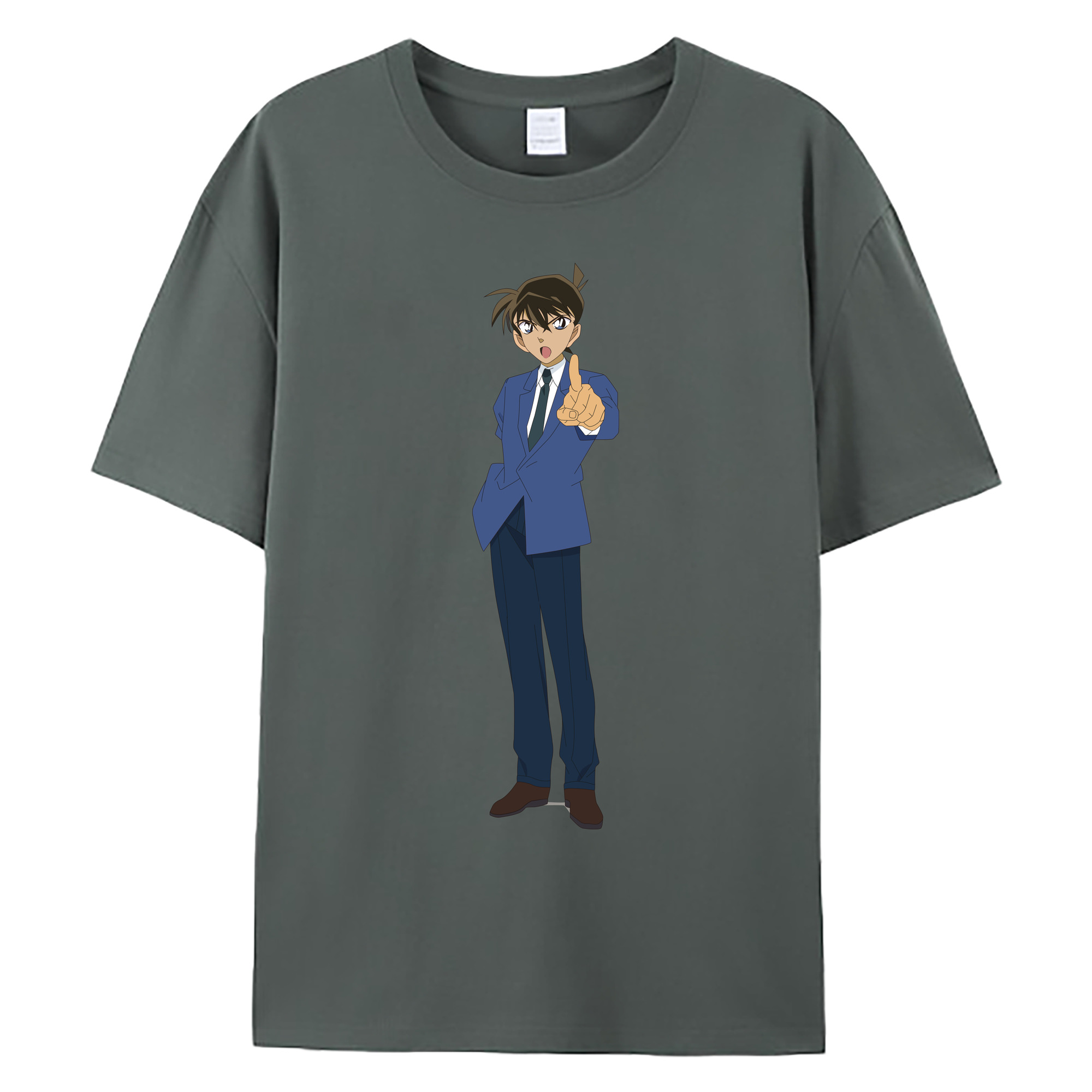 （画像用） 名探偵コナン 江戸川 コナン Detective Conan Conan Edogawa 綿100％ メンズ半袖Tシャツ｜肌触りやわらか＆通気性